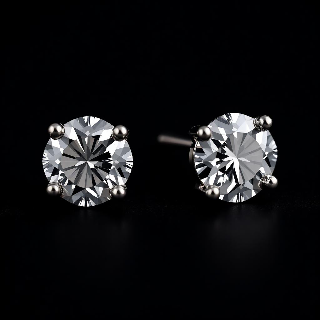 14K White Gold Lab Diamond Stud Earrings — 2.00ctw