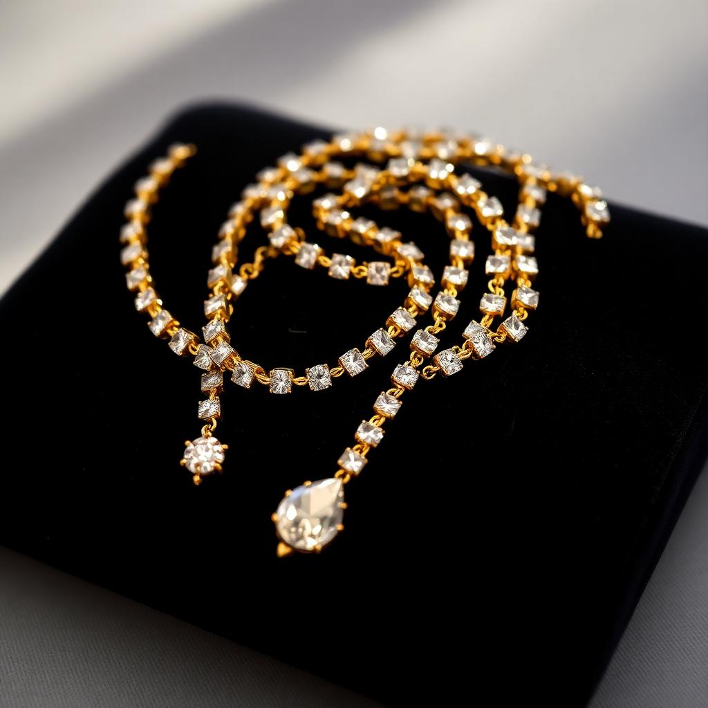 14K Yellow Gold Tennis Necklace — 16", 9.09ctw