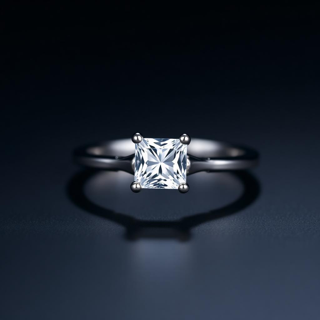 1.21ct Princess-Cut Engagement Ring in 14K White Gold